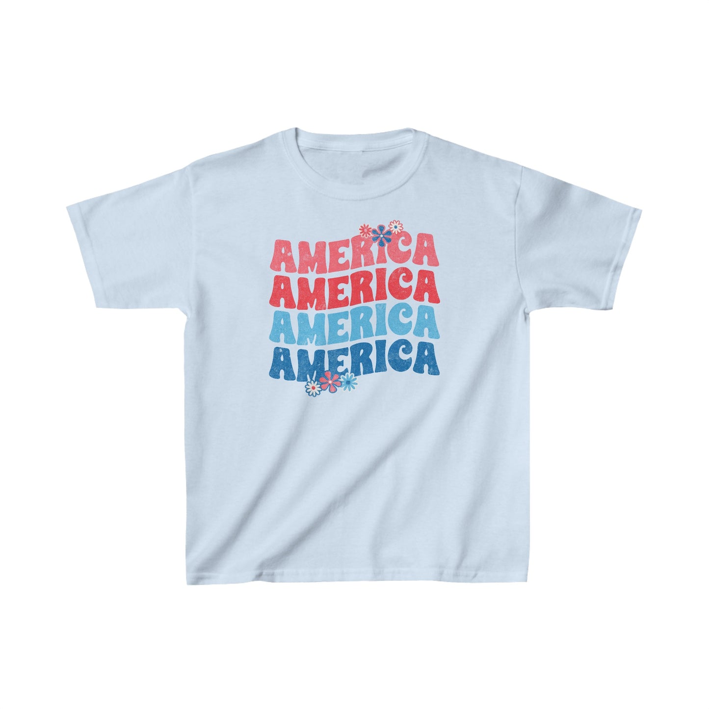 America Floral - Kids Heavy Cotton™ Tee