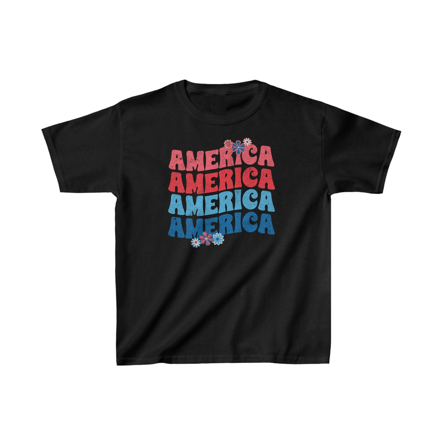 America Floral - Kids Heavy Cotton™ Tee