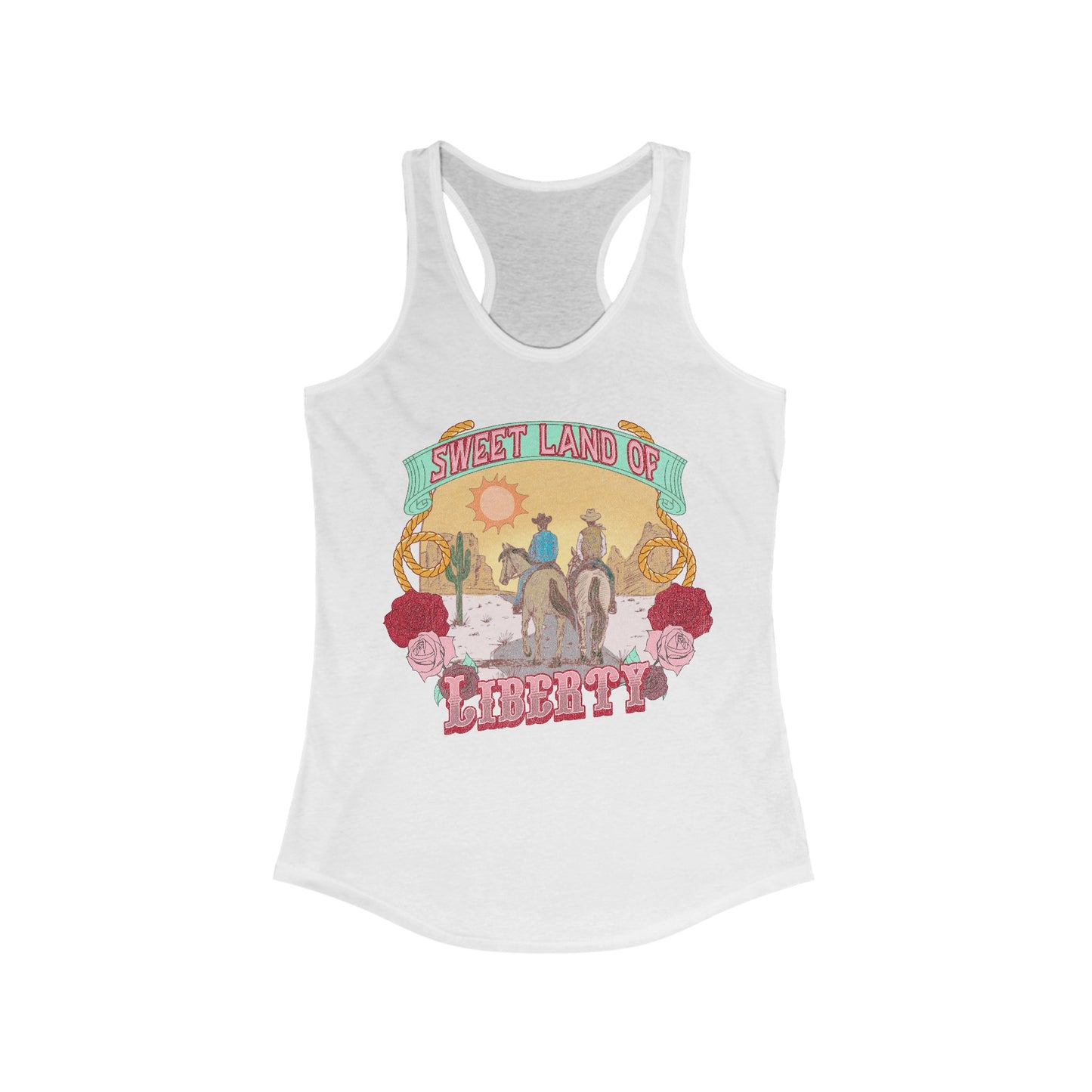 Sweet Land of Liberty - Women's Ideal Racerback Tank