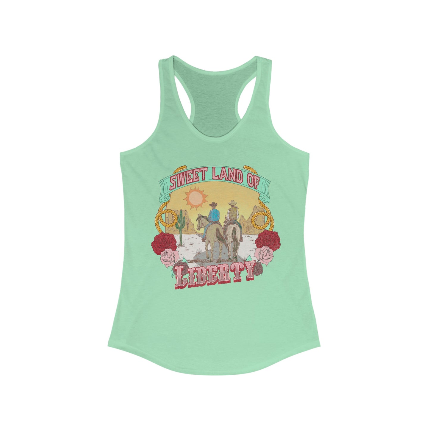 Sweet Land of Liberty - Women's Ideal Racerback Tank