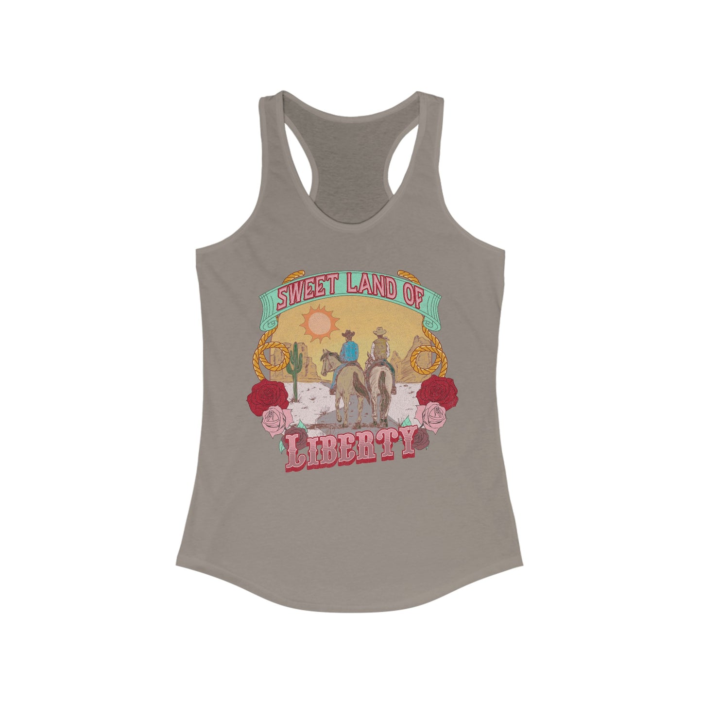 Sweet Land of Liberty - Women's Ideal Racerback Tank