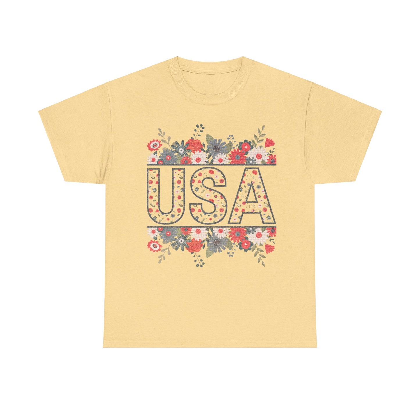 USA Floral - Unisex T-Shirt