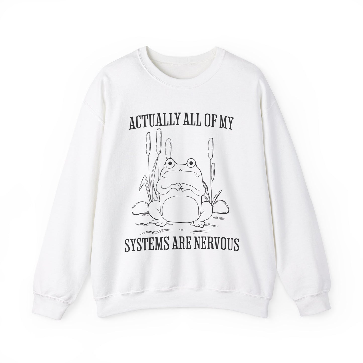 Actually, All of my Systems are Nervous - Unisex Heavy Blend™ Crewneck Sweatshirt