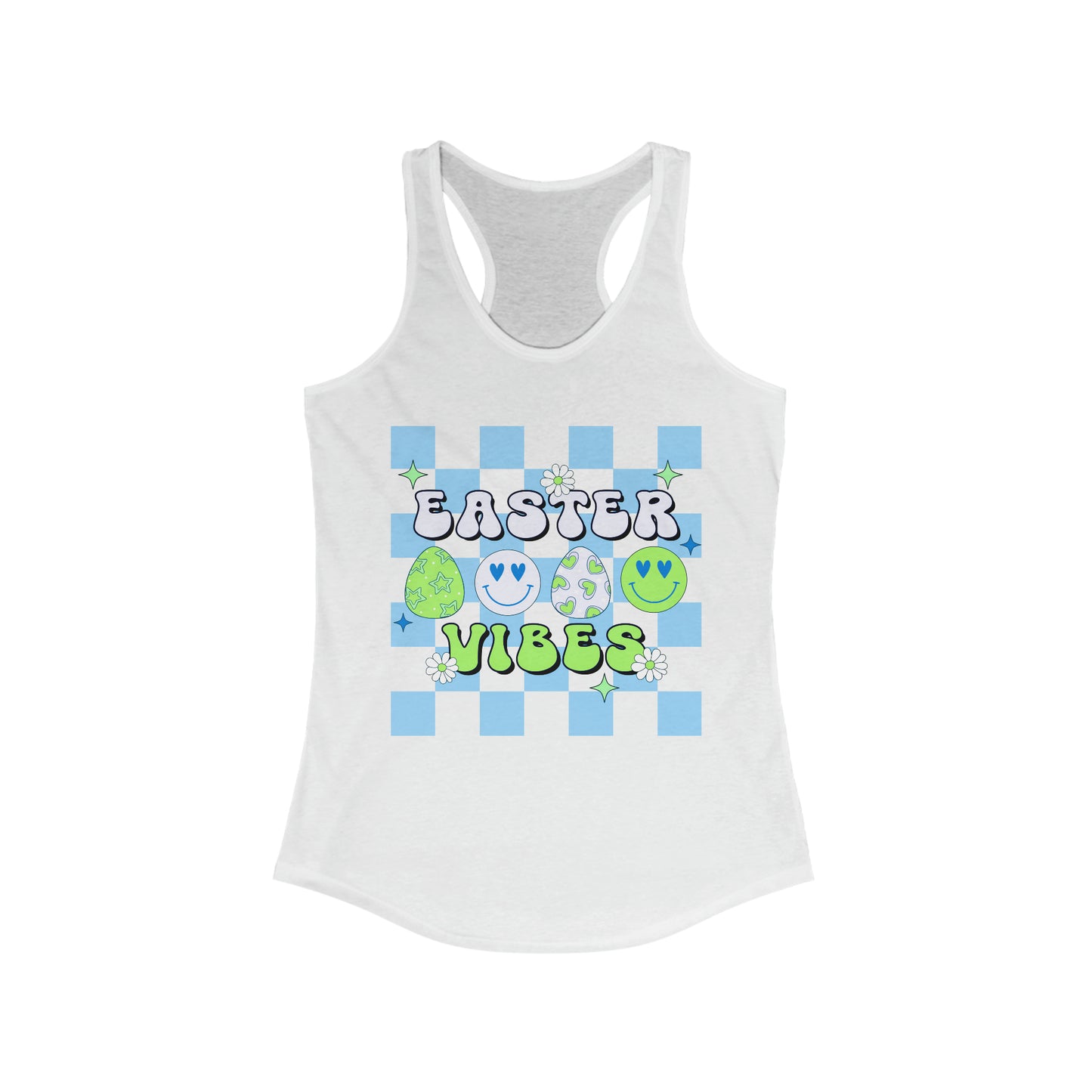 Easter Vibes Blue - Women's Ideal Racerback Tank