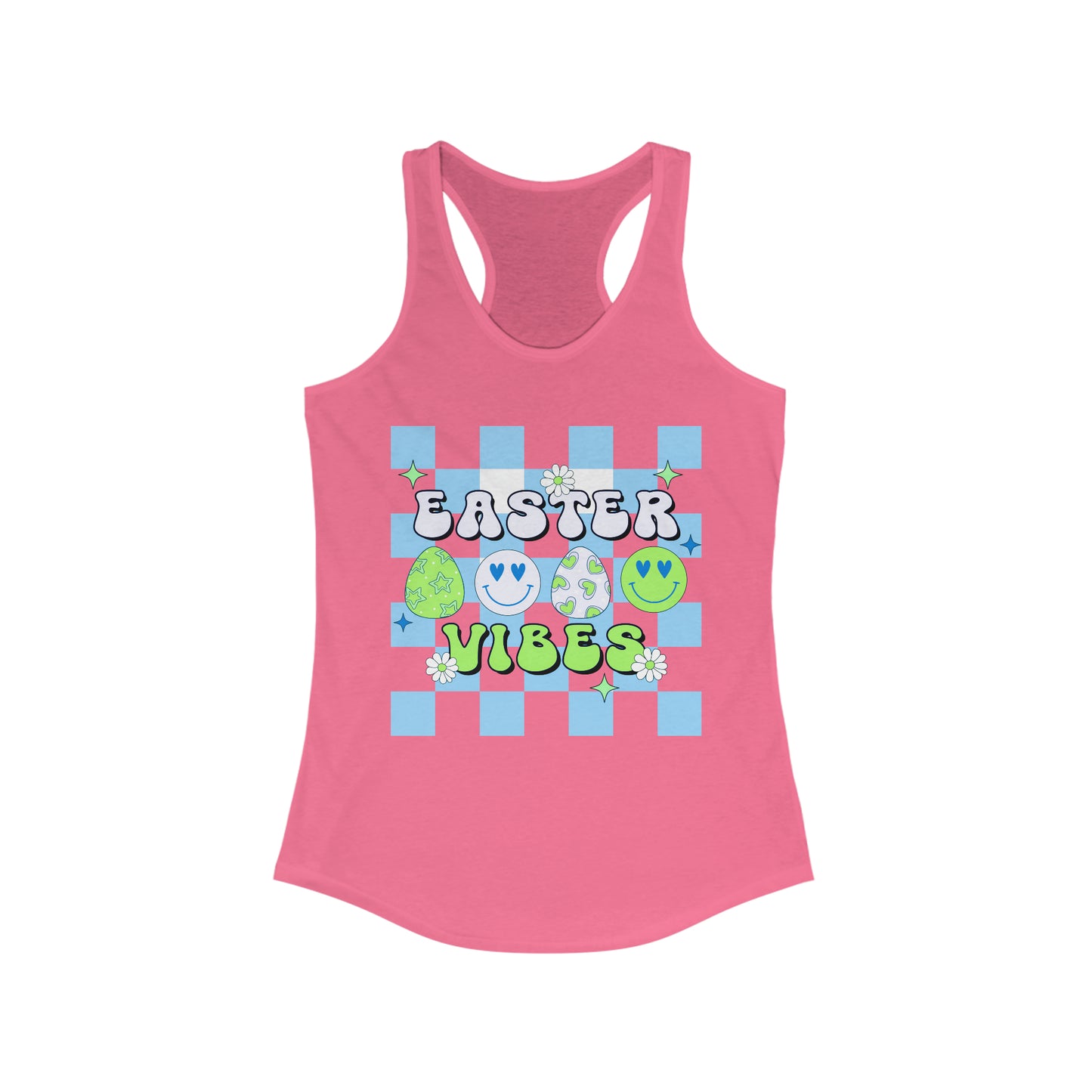 Easter Vibes Blue - Women's Ideal Racerback Tank