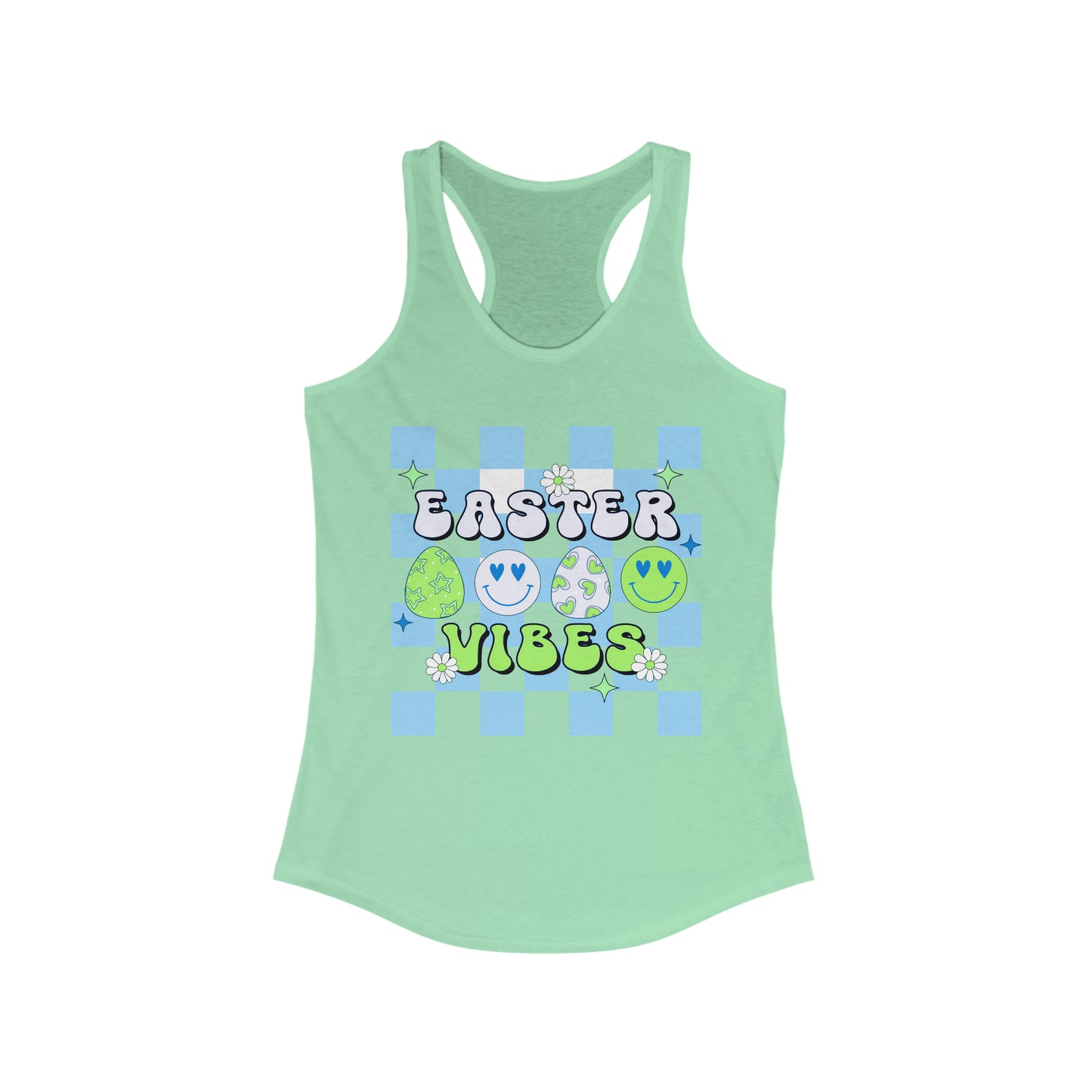 Easter Vibes Blue - Women's Ideal Racerback Tank