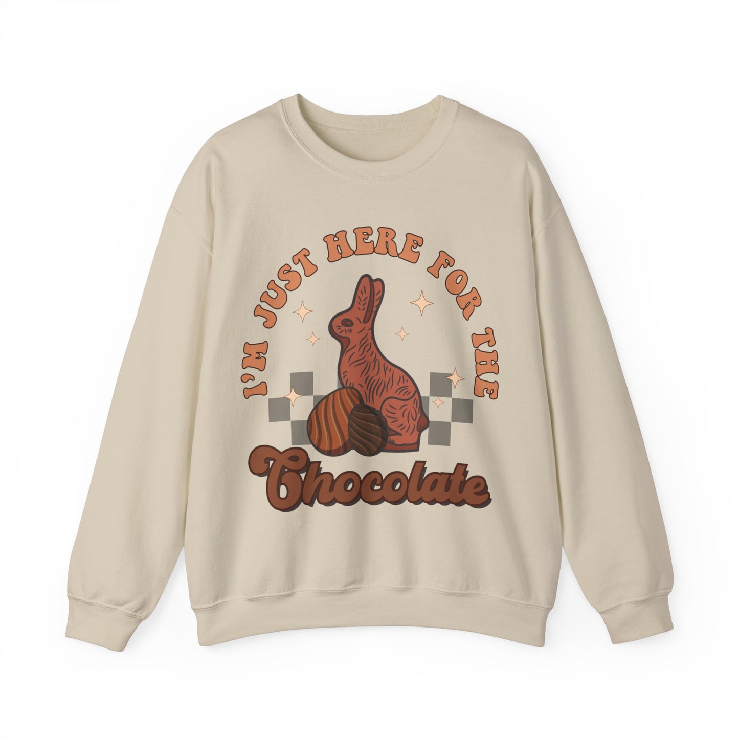 I’m Just Here for the Chocolate - Unisex Heavy Blend™ Crewneck Sweatshirt