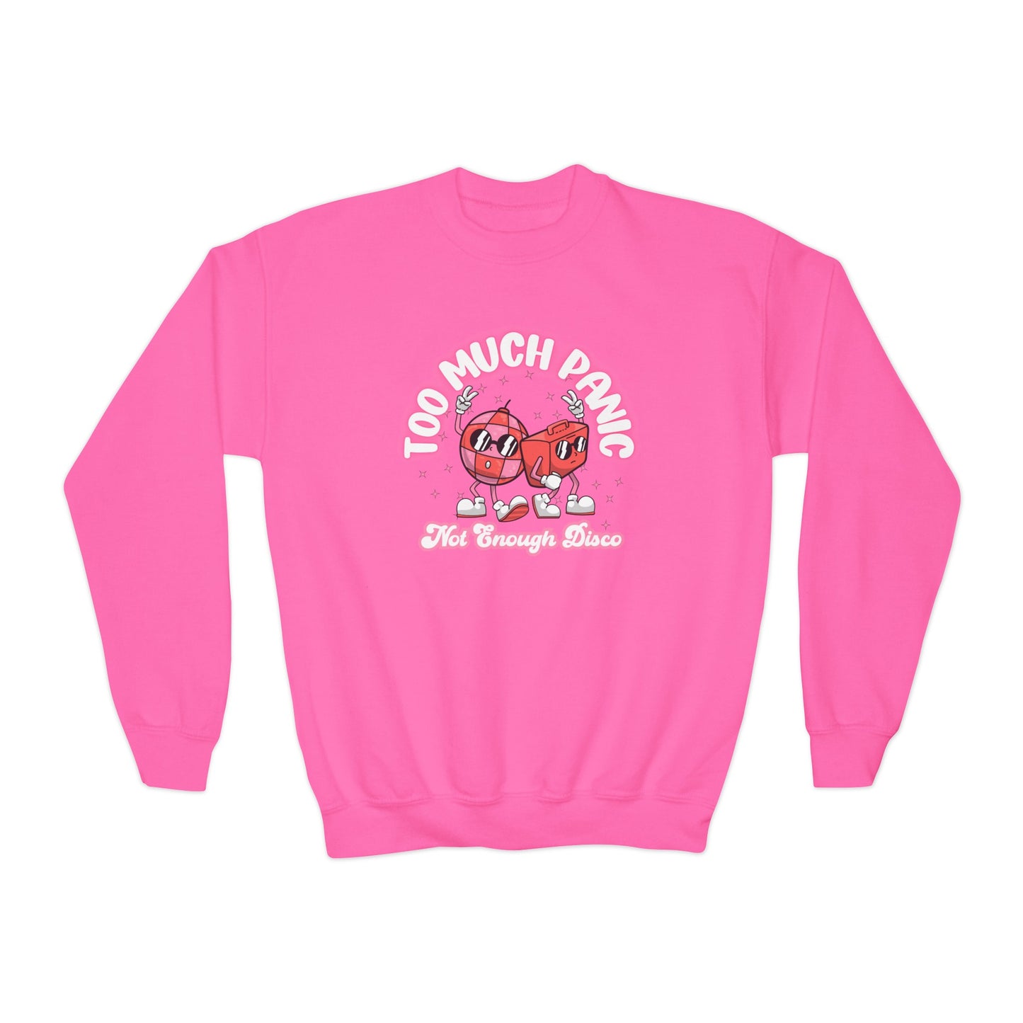 Too Much Panic, Not Enough Disco - Youth Crewneck Sweatshirt