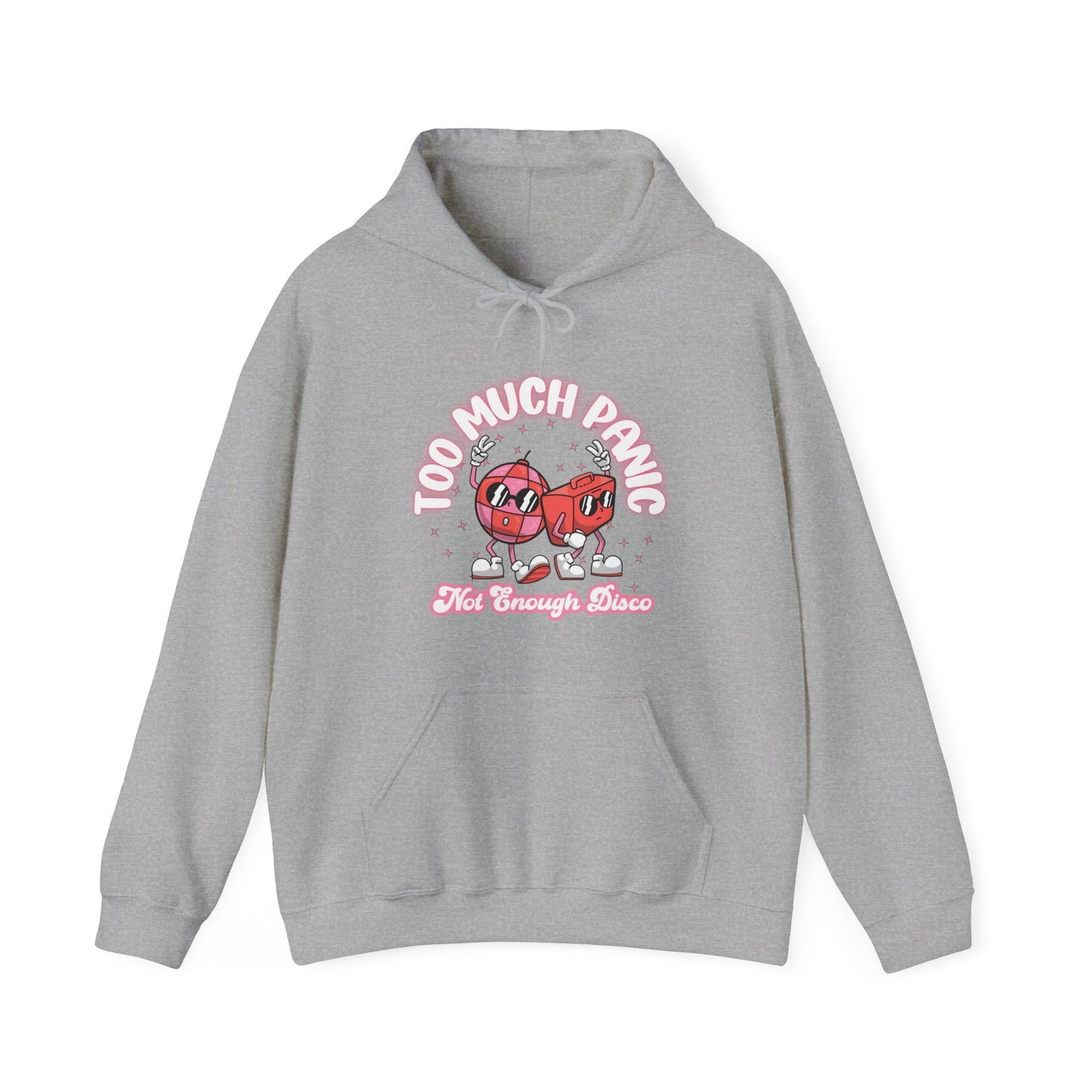 Too Much Panic, Not Enough Disco - Unisex Heavy Blend™ Hooded Sweatshirt