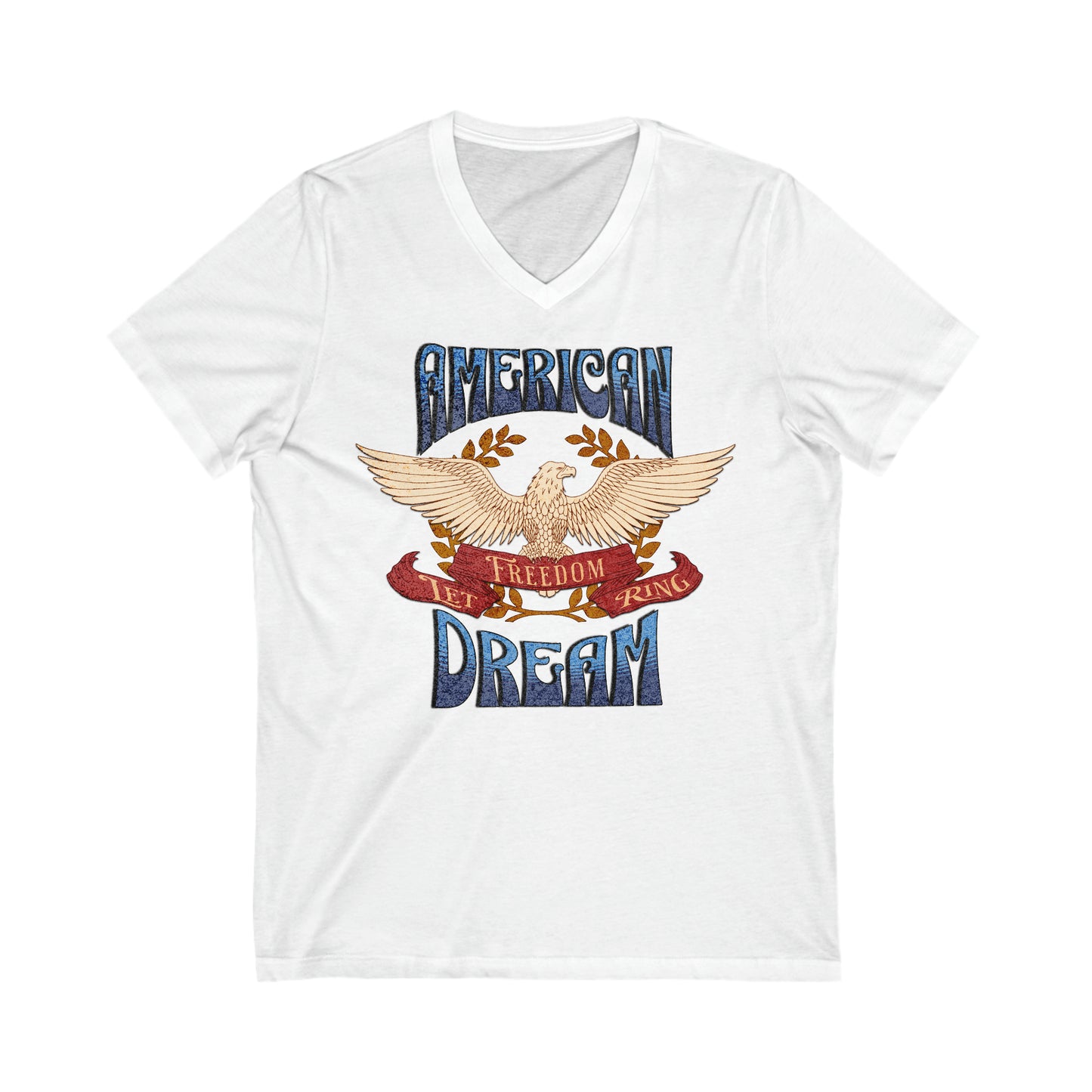 American Dream - Unisex Jersey Short Sleeve V-Neck Tee