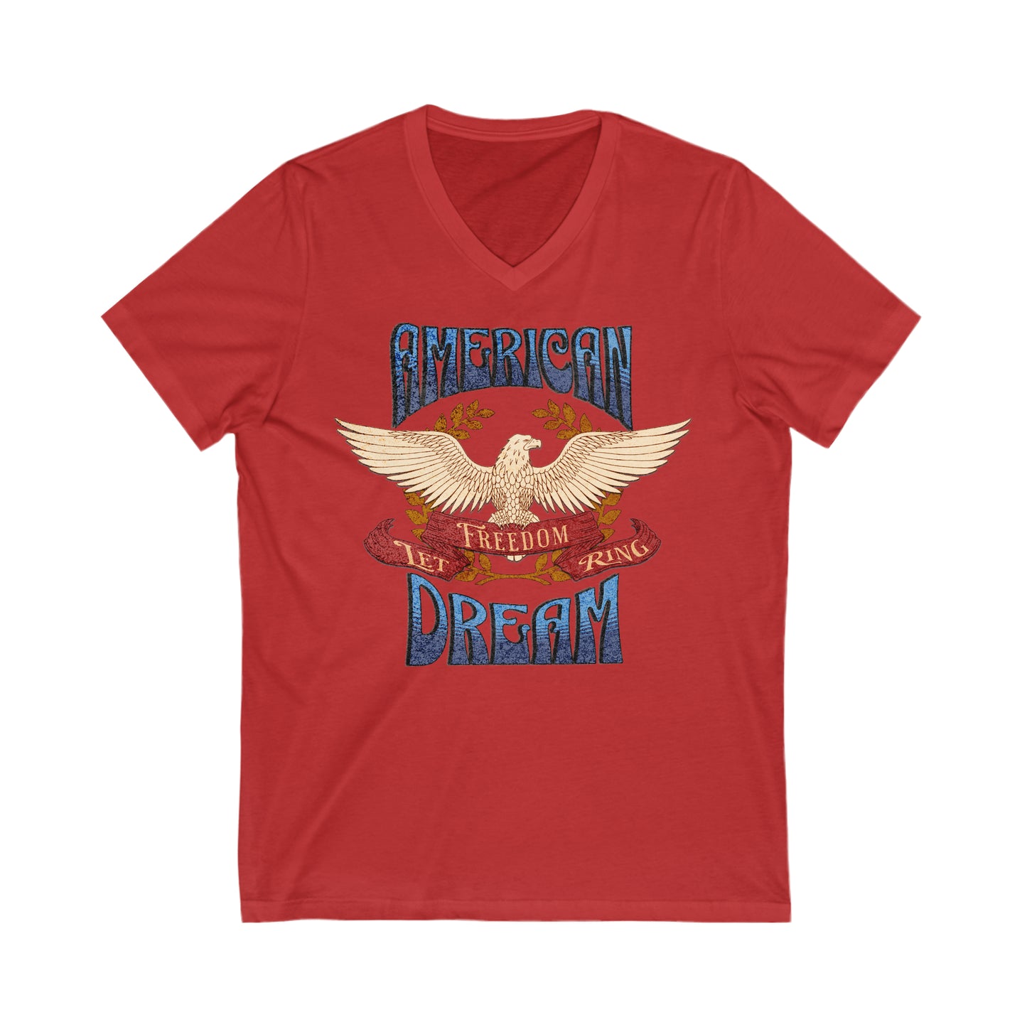 American Dream - Unisex Jersey Short Sleeve V-Neck Tee