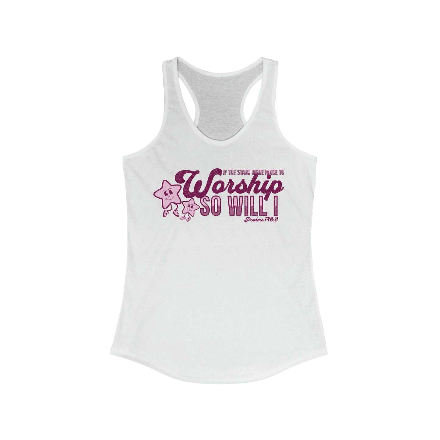 Psalms 148:3 Bible Verse - Women's Ideal Racerback Tank