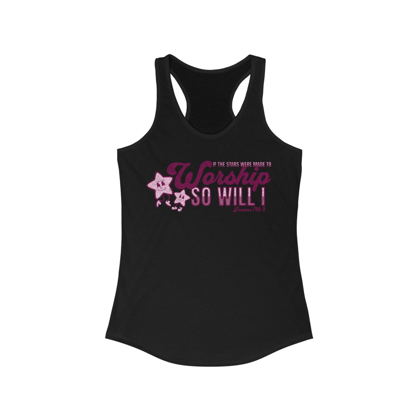 Psalms 148:3 Bible Verse - Women's Ideal Racerback Tank