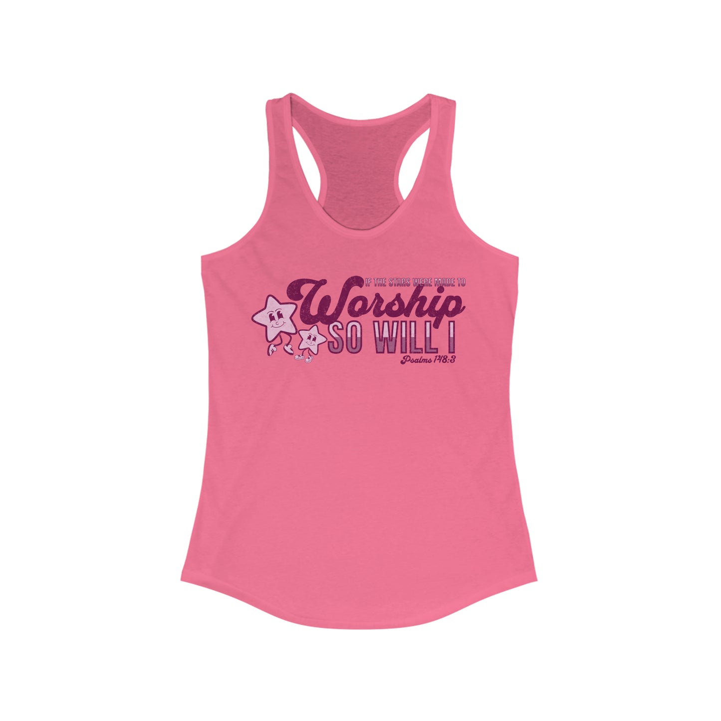 Psalms 148:3 Bible Verse - Women's Ideal Racerback Tank