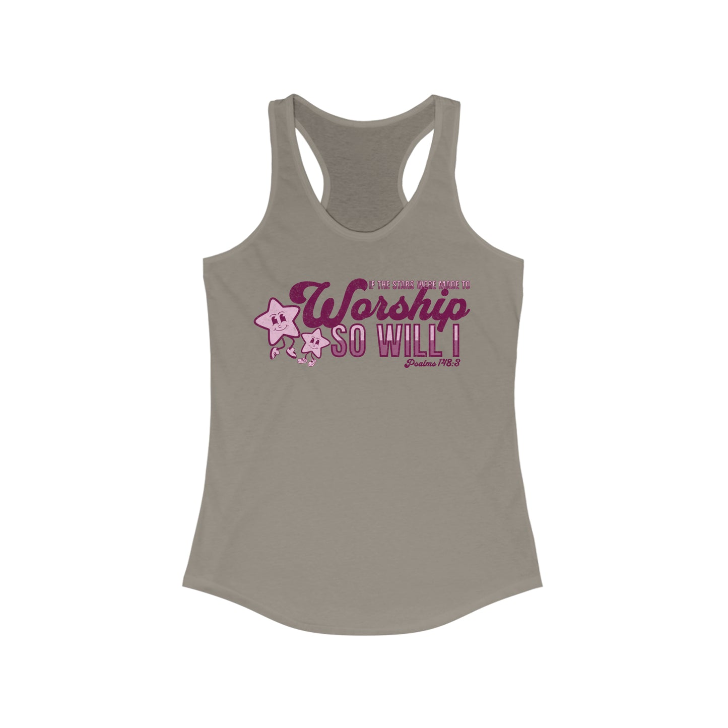 Psalms 148:3 Bible Verse - Women's Ideal Racerback Tank