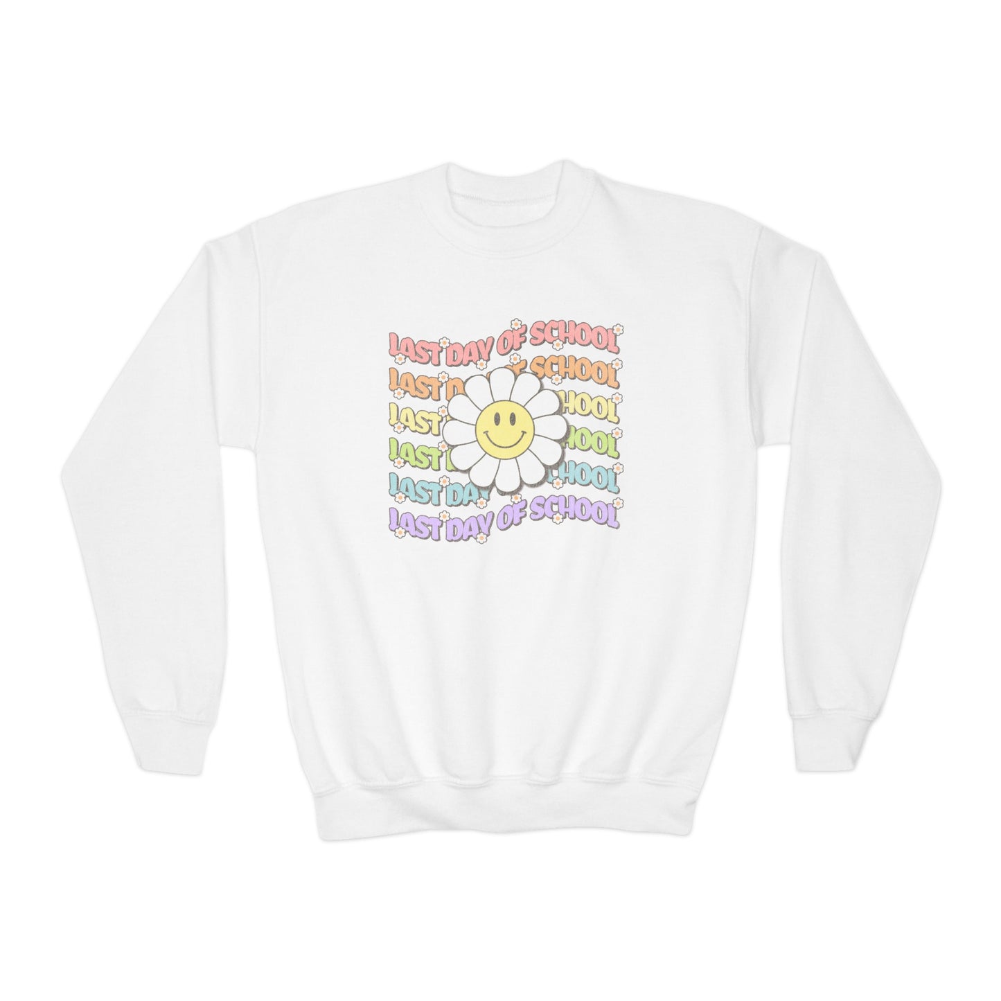 Last Day of School Groovy - Youth Crewneck Sweatshirt