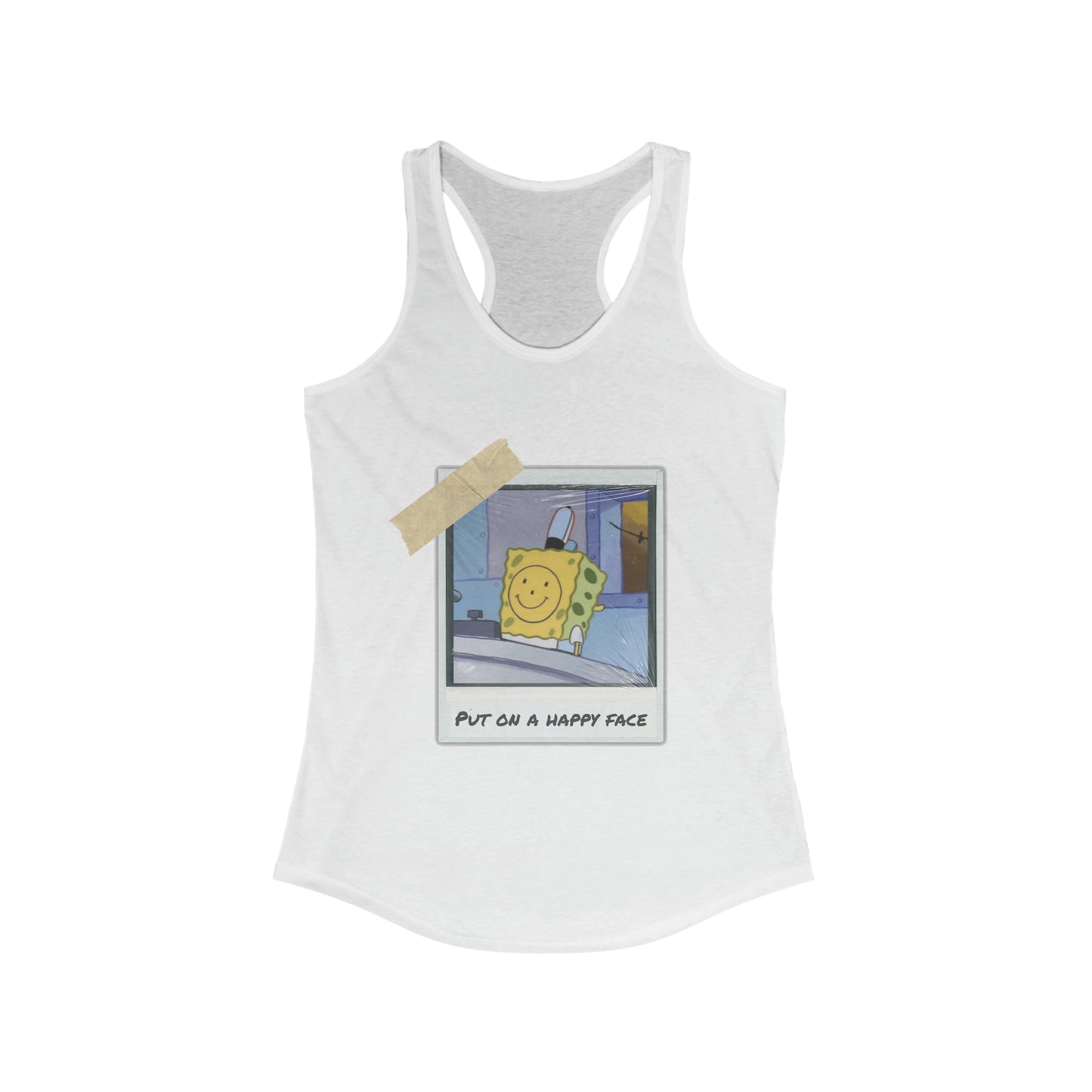 Put on a Happy Face - Women's Ideal Racerback Tank