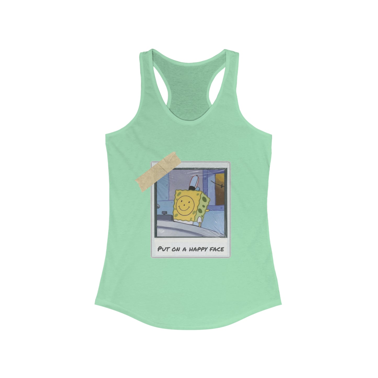 Put on a Happy Face - Women's Ideal Racerback Tank