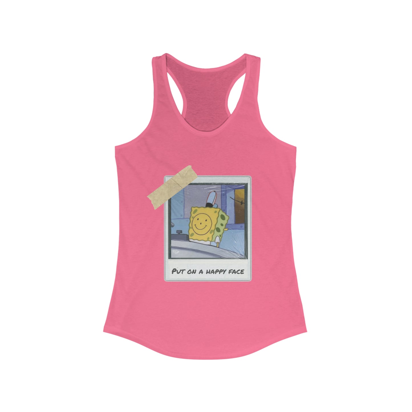 Put on a Happy Face - Women's Ideal Racerback Tank