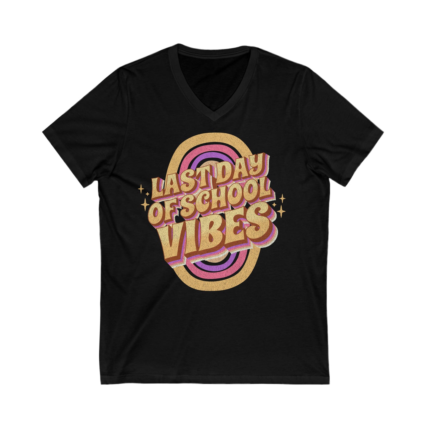 Last Day of School Vibes - Unisex Jersey Short Sleeve V-Neck Tee