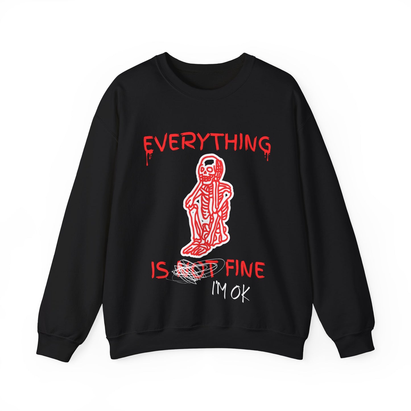 Everything is Fine - Unisex Heavy Blend™ Crewneck Sweatshirt