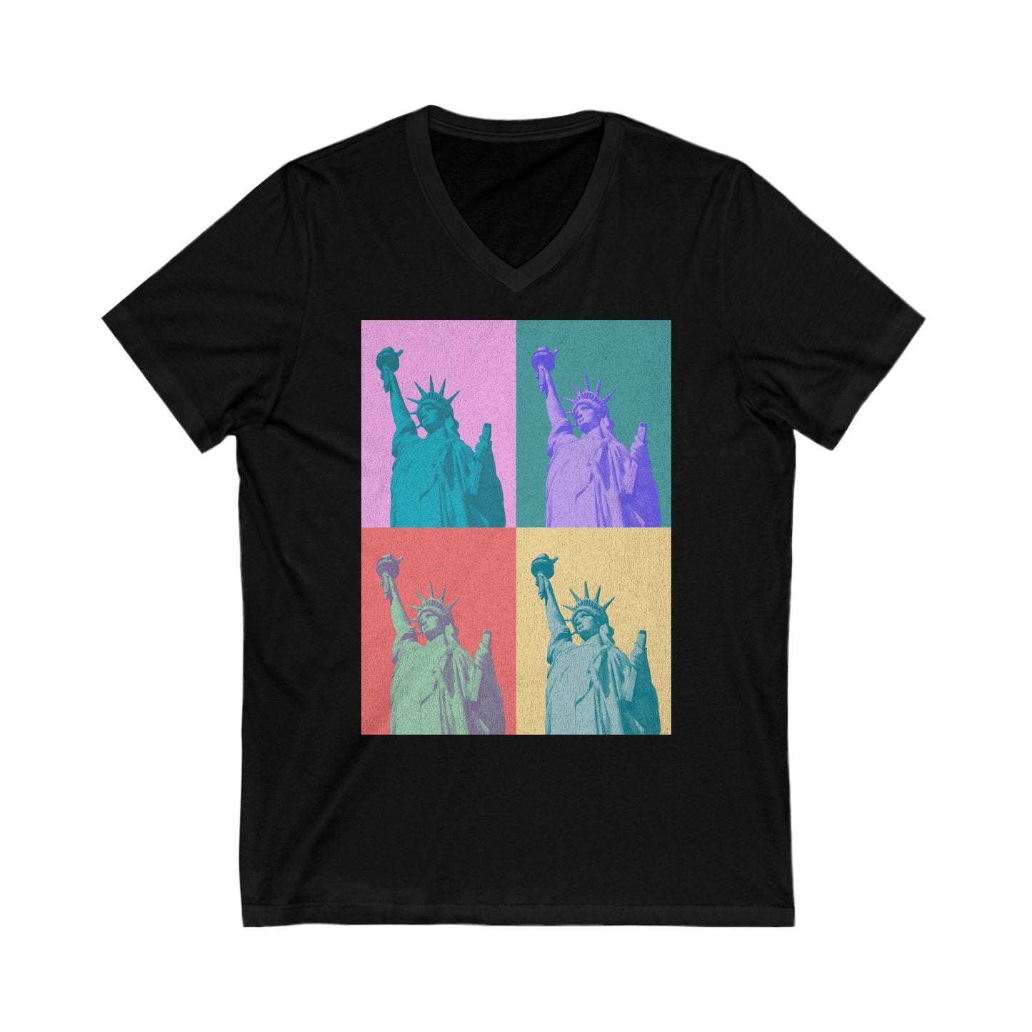 Statue of Liberty - Unisex Jersey Short Sleeve V-Neck Tee