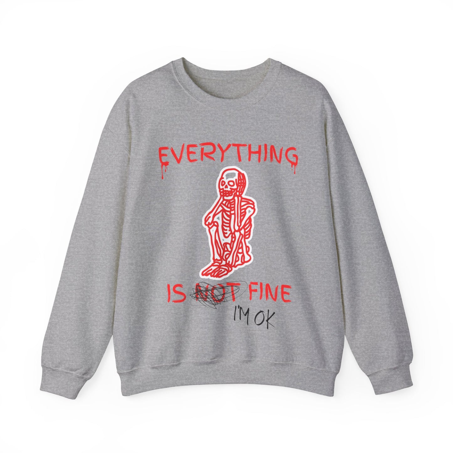 Everything is Fine - Unisex Heavy Blend™ Crewneck Sweatshirt