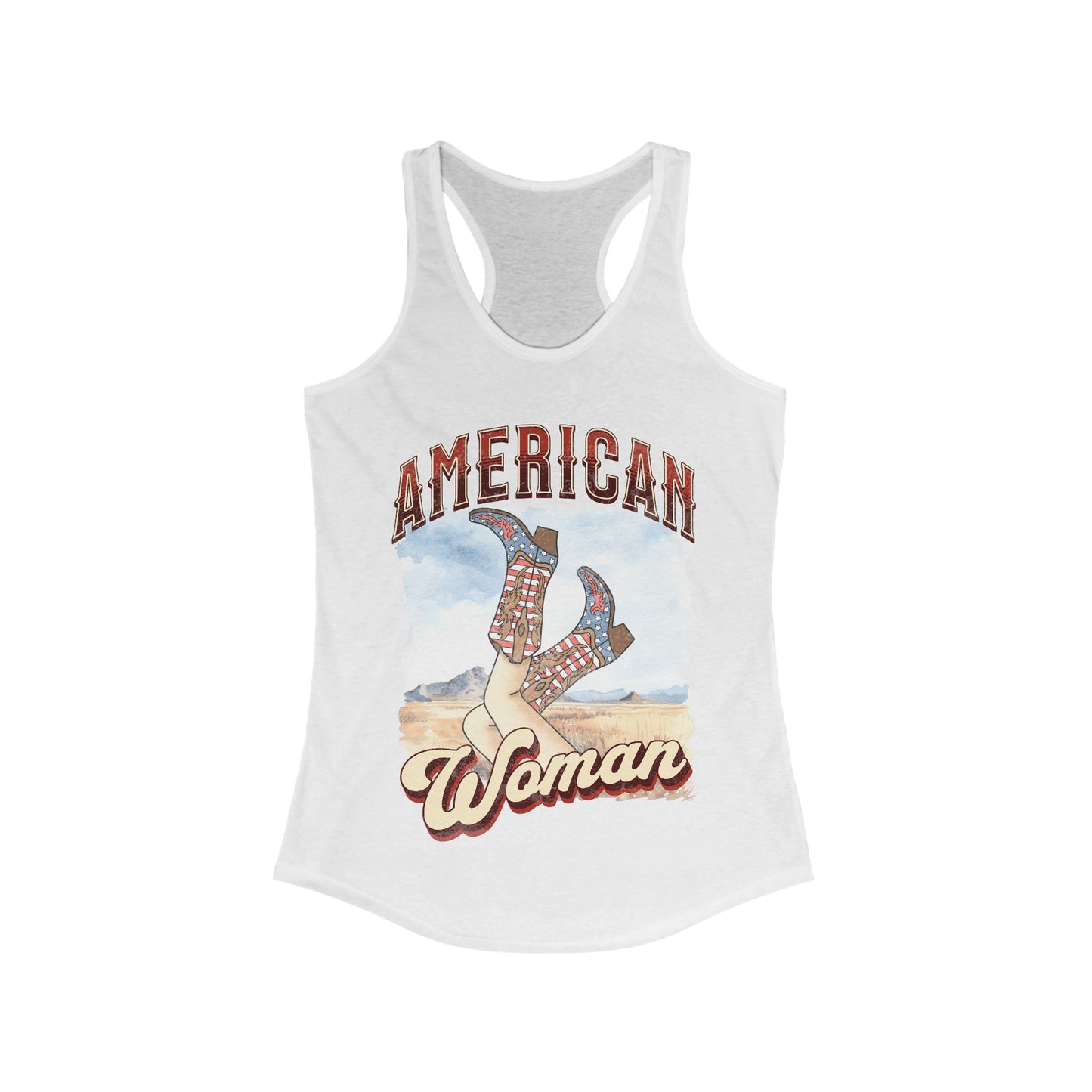 American Woman - Women's Ideal Racerback Tank