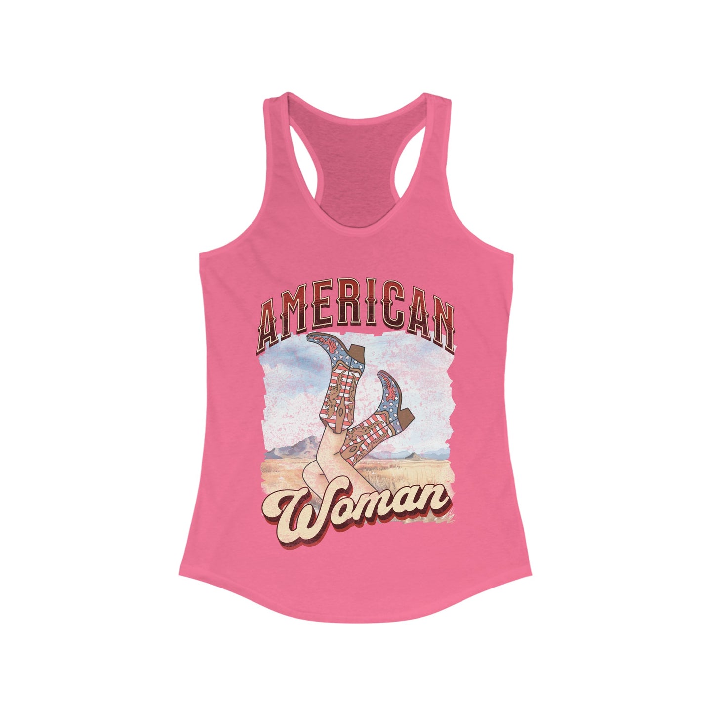 American Woman - Women's Ideal Racerback Tank