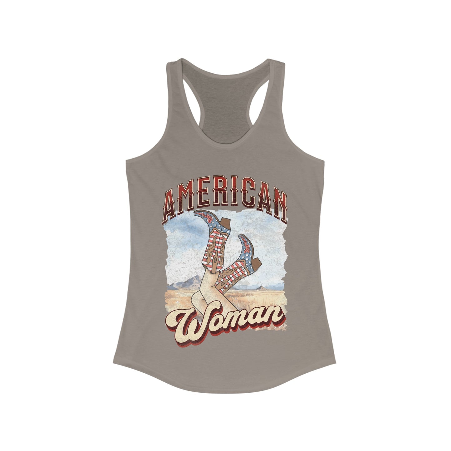 American Woman - Women's Ideal Racerback Tank