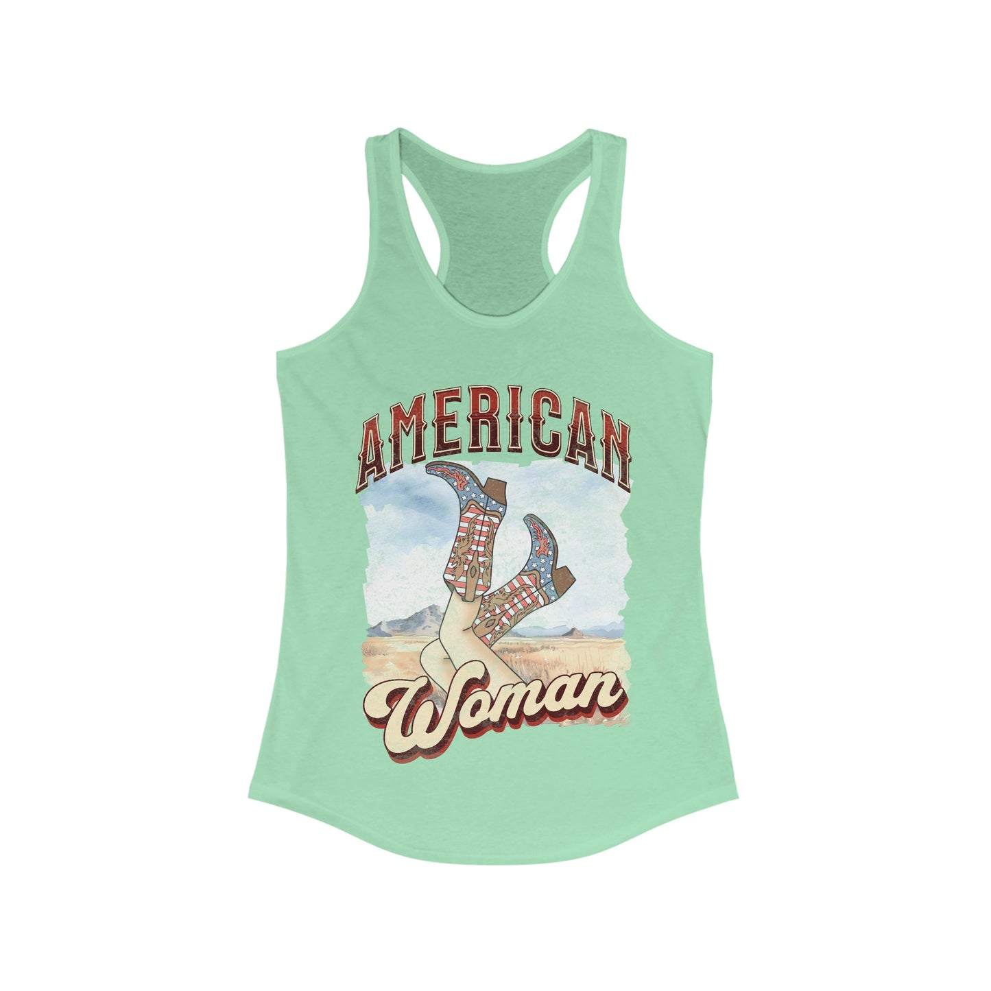 American Woman - Women's Ideal Racerback Tank