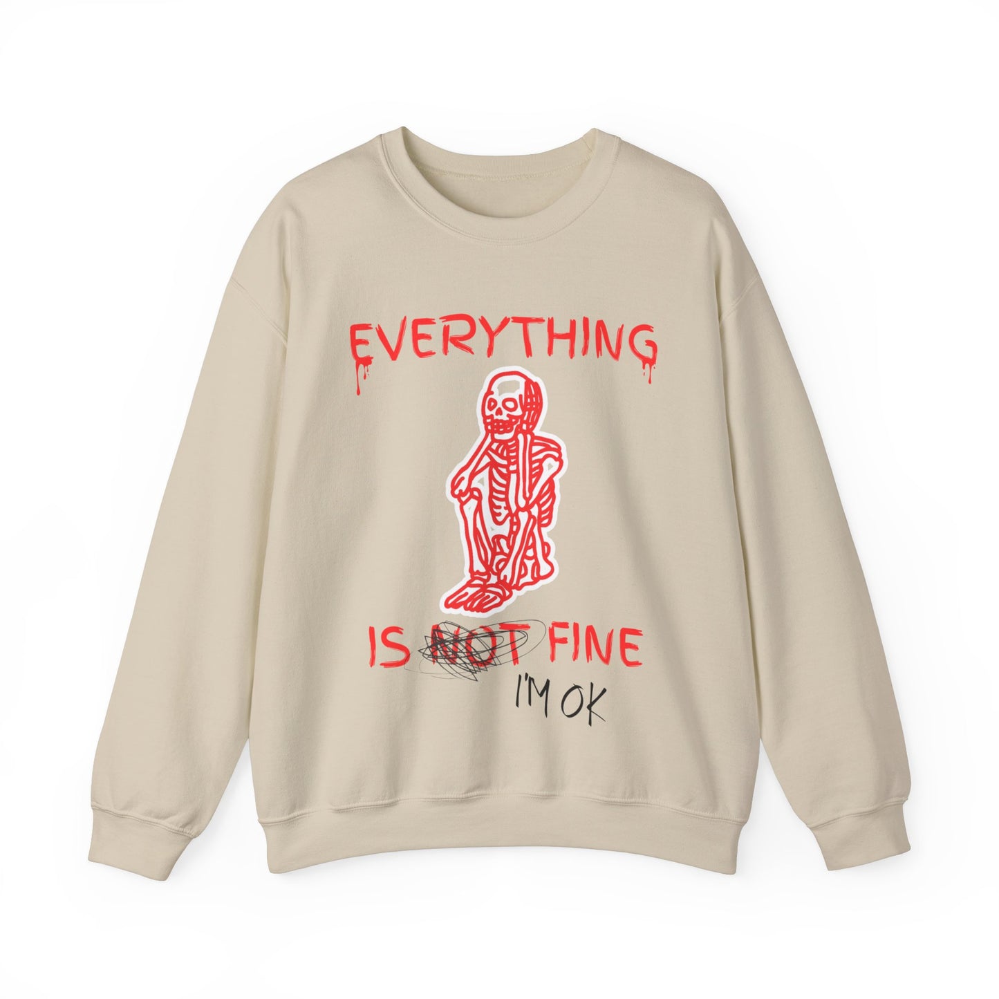 Everything is Fine - Unisex Heavy Blend™ Crewneck Sweatshirt