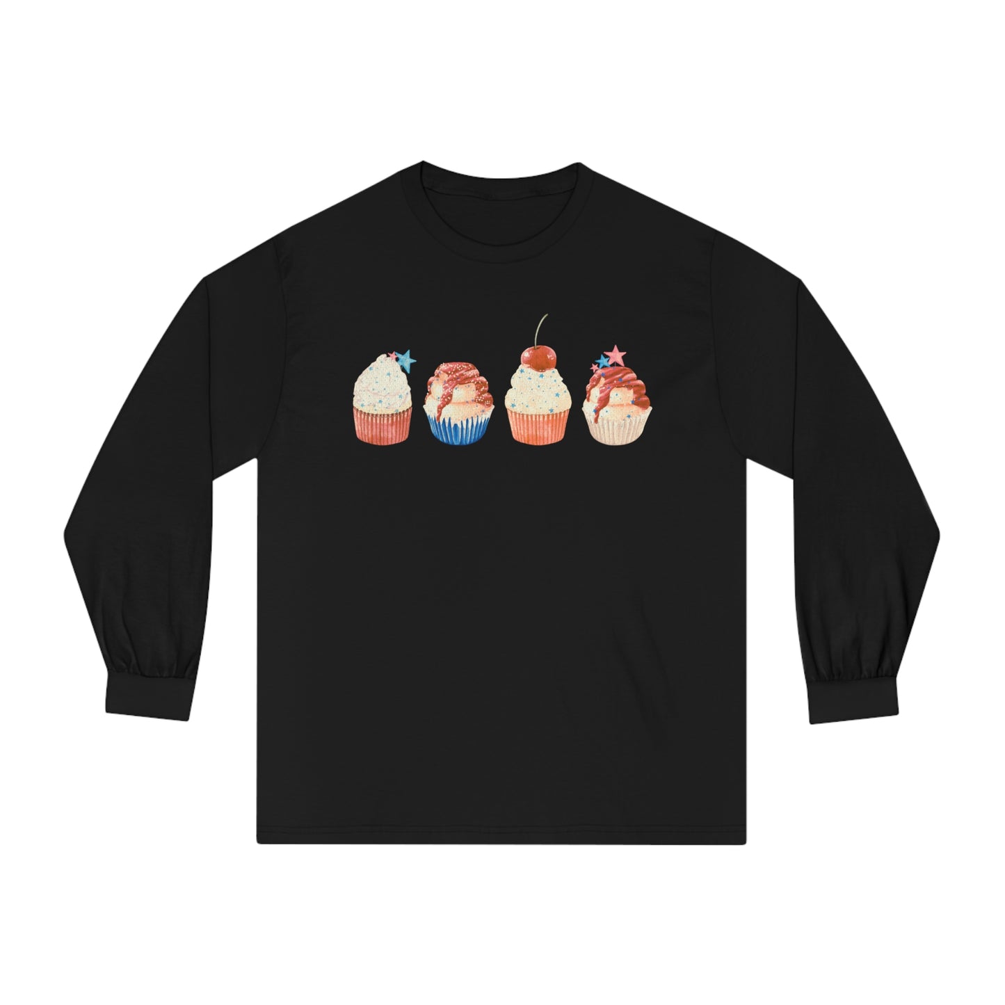 Fourth of July Cupcakes - Unisex Classic Long Sleeve T-Shirt