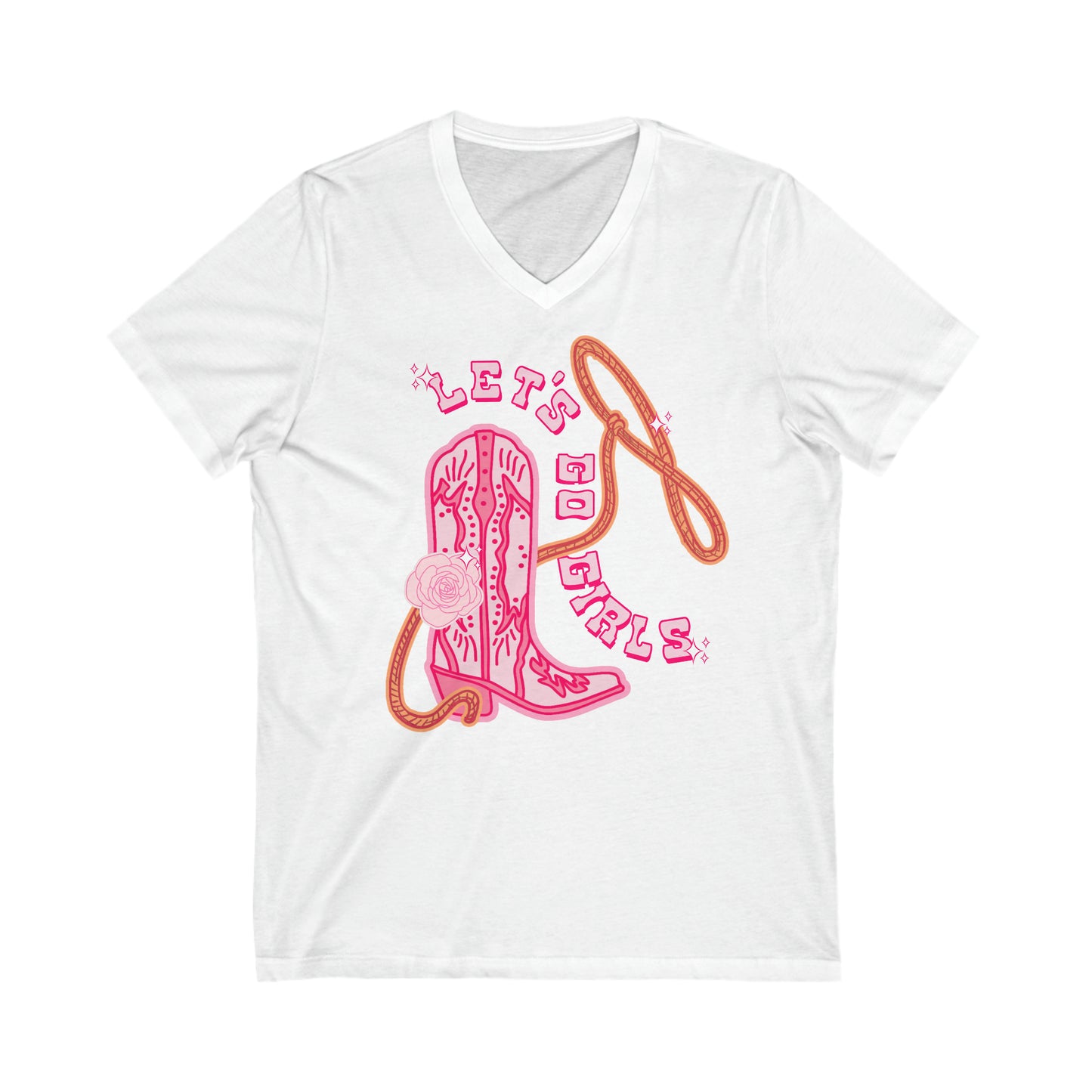 Let’s Go Girls - Unisex Jersey Short Sleeve V-Neck Tee