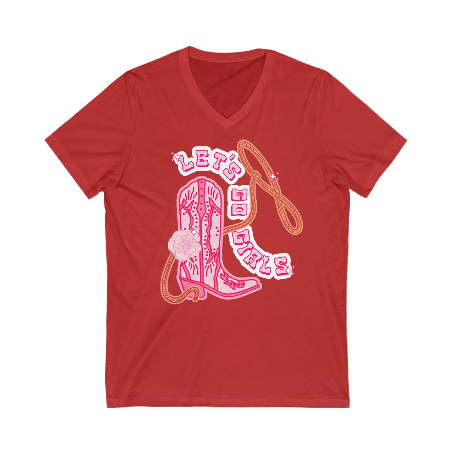 Let’s Go Girls - Unisex Jersey Short Sleeve V-Neck Tee