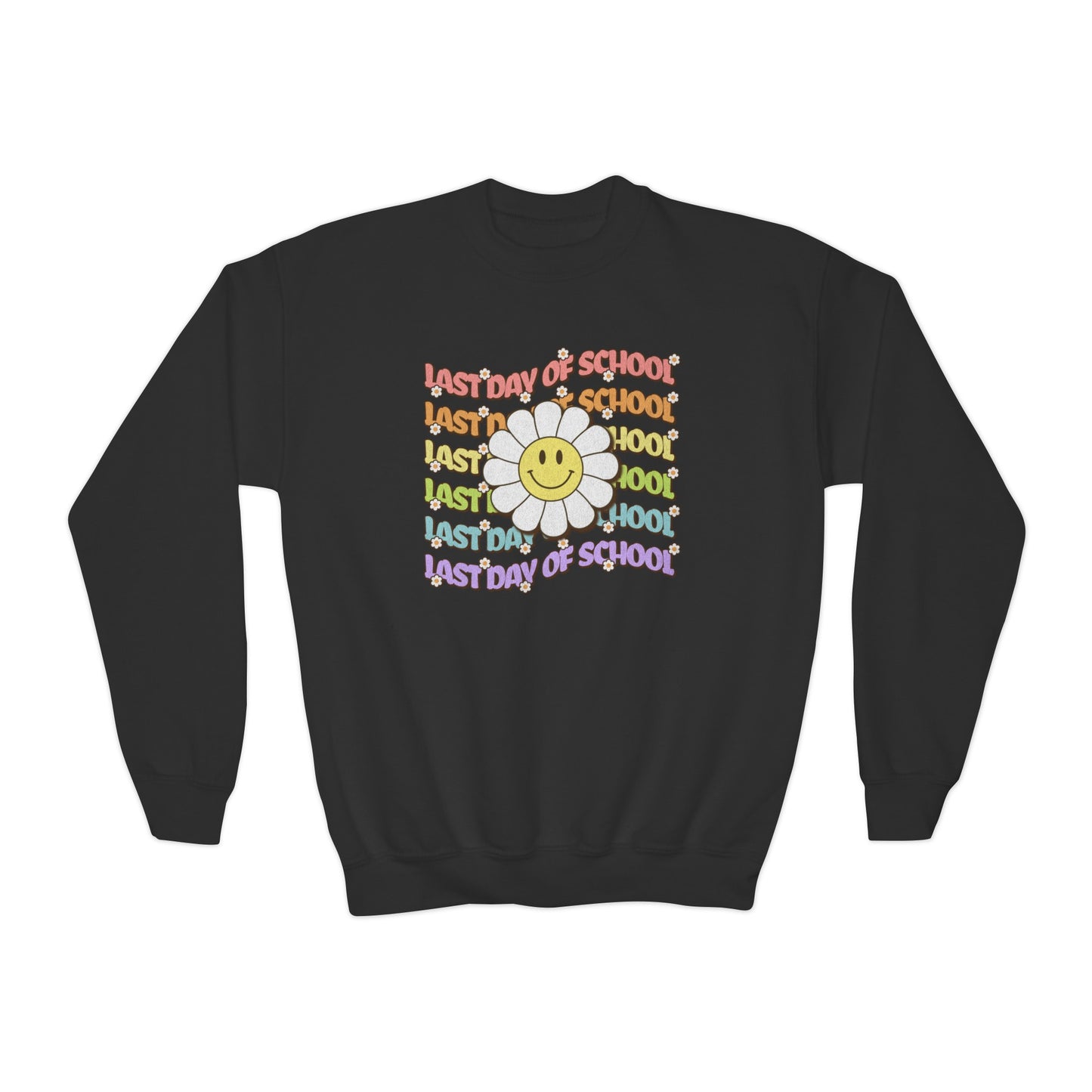 Last Day of School Groovy - Youth Crewneck Sweatshirt