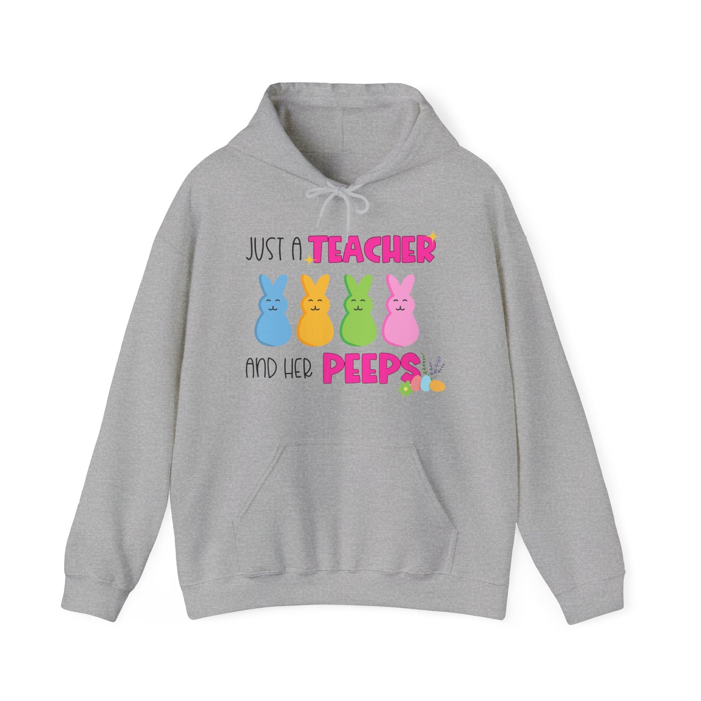 Just a Teacher and Her Peeps - Unisex Heavy Blend™ Hooded Sweatshirt