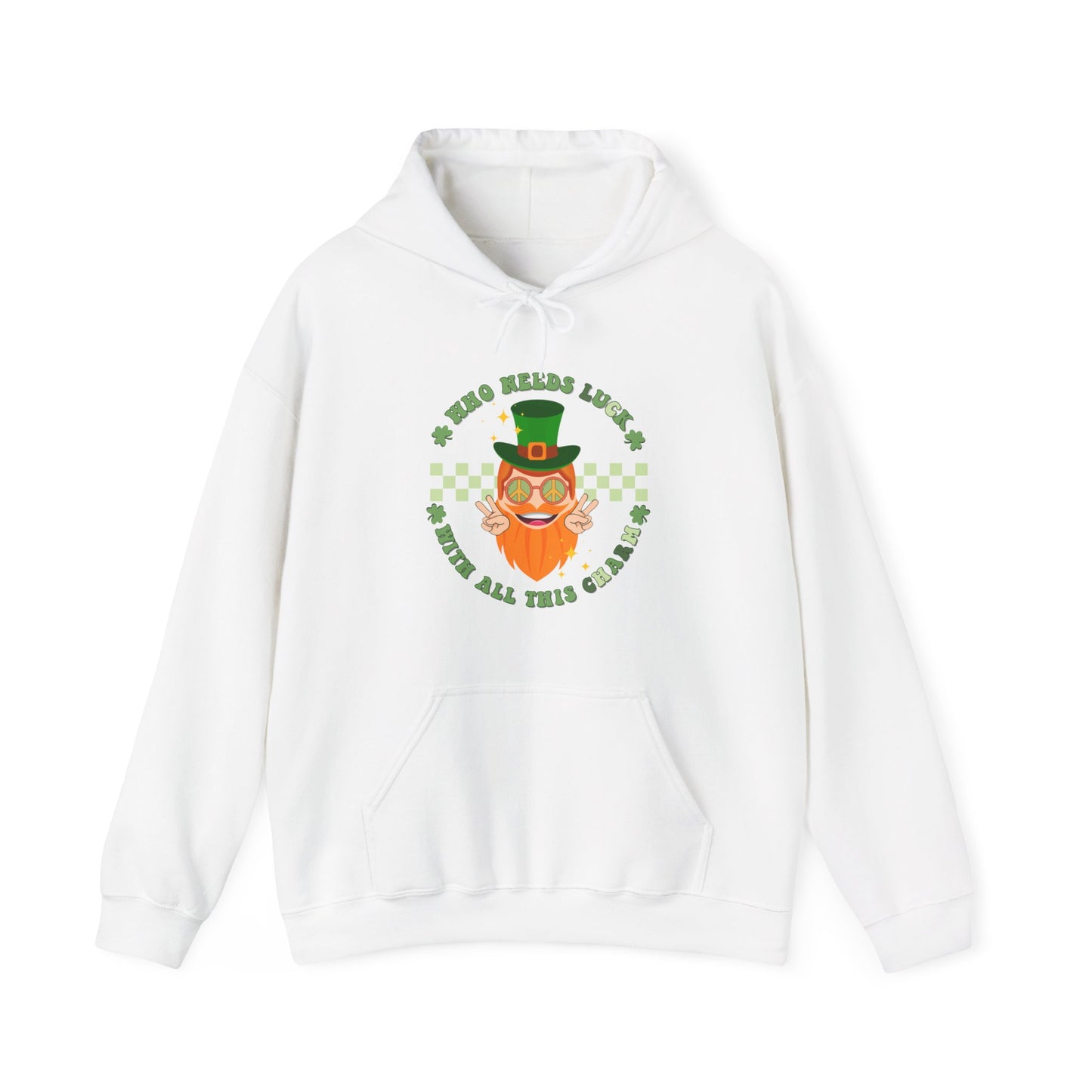 Who needs Luck with all this Charm - Unisex Heavy Blend™ Hooded Sweatshirt