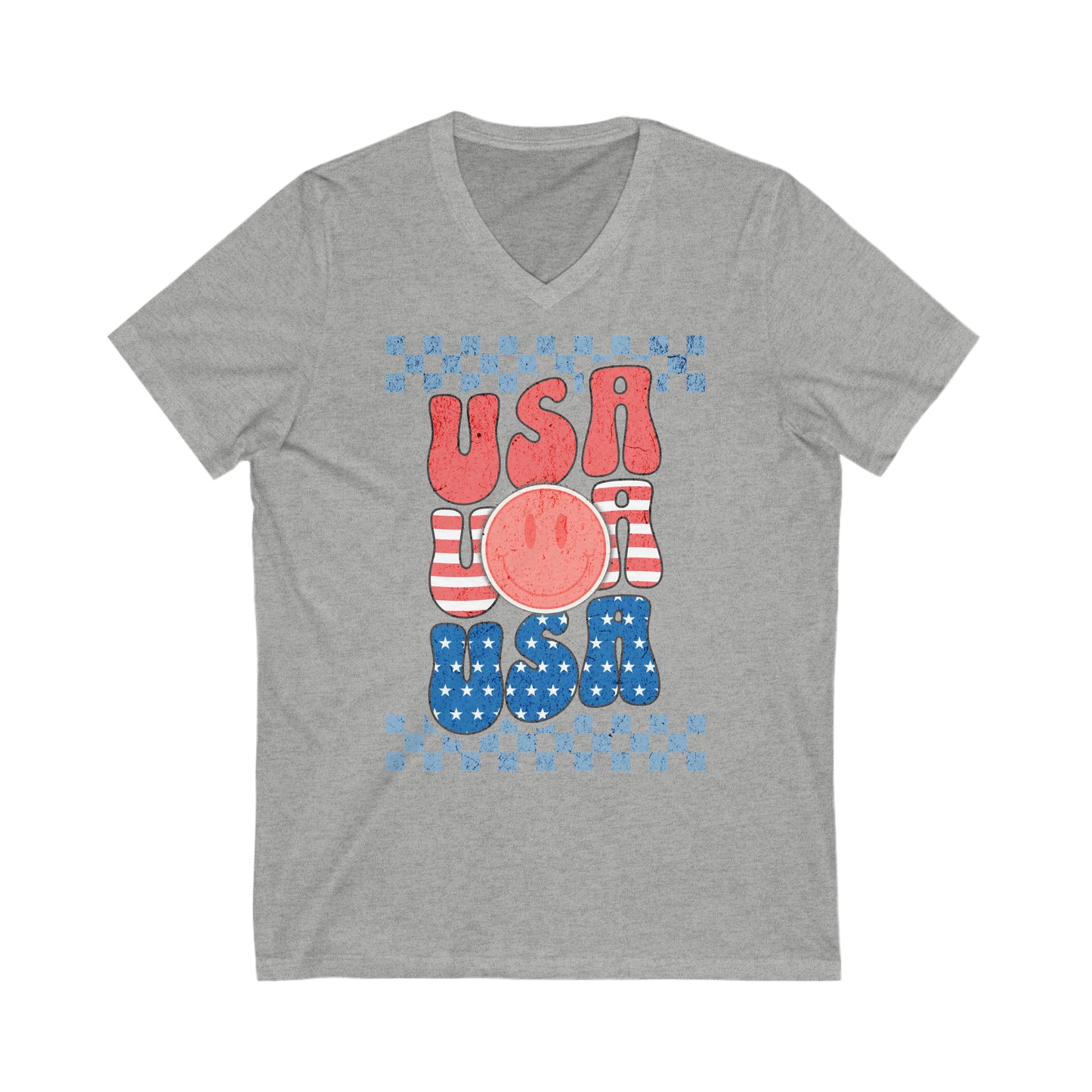 USA USA USA - Unisex Jersey Short Sleeve V-Neck Tee