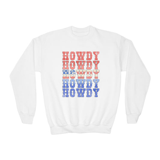 Howdy Fouth of July - Youth Crewneck Sweatshirt