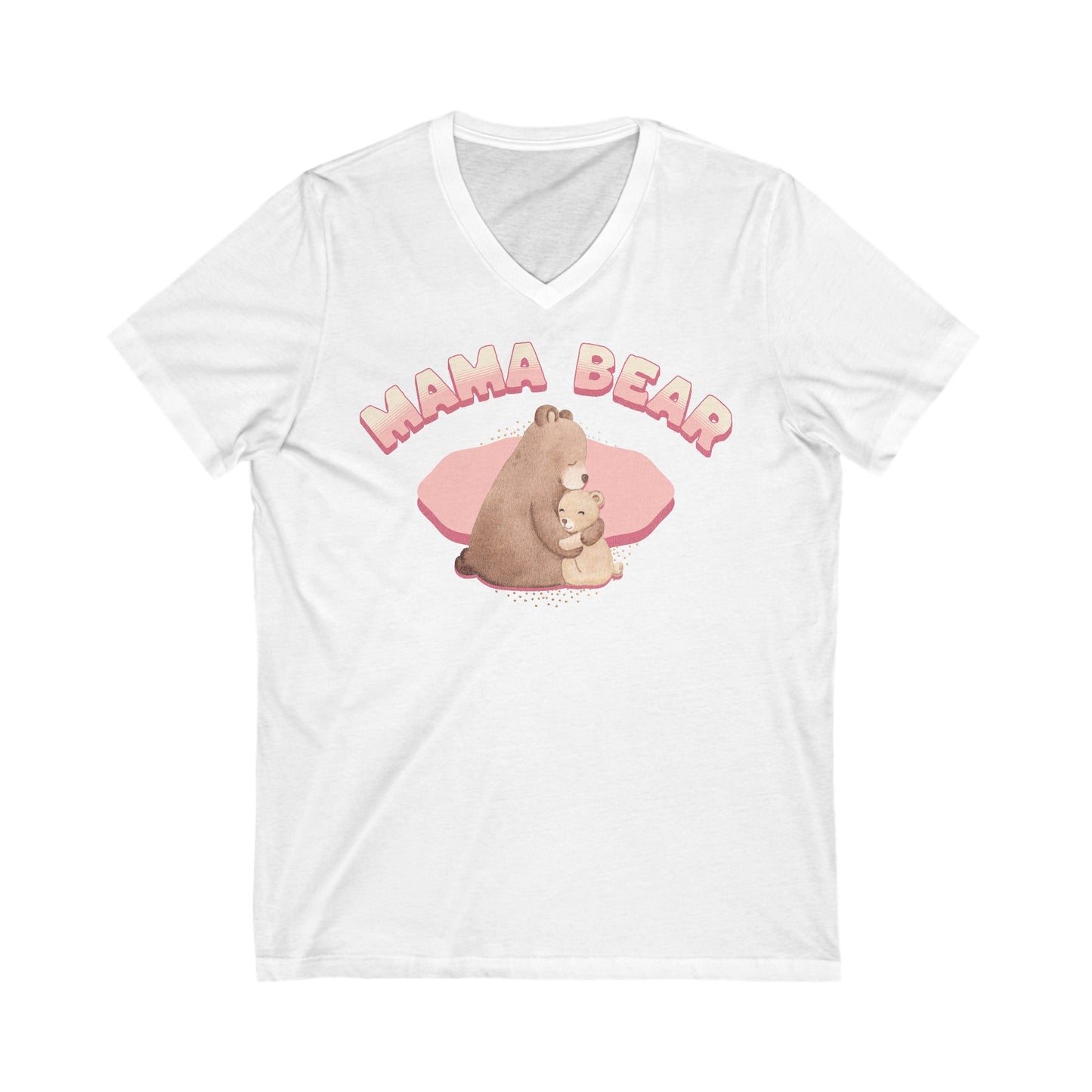 Mama Bear - Unisex Jersey Short Sleeve V-Neck Tee