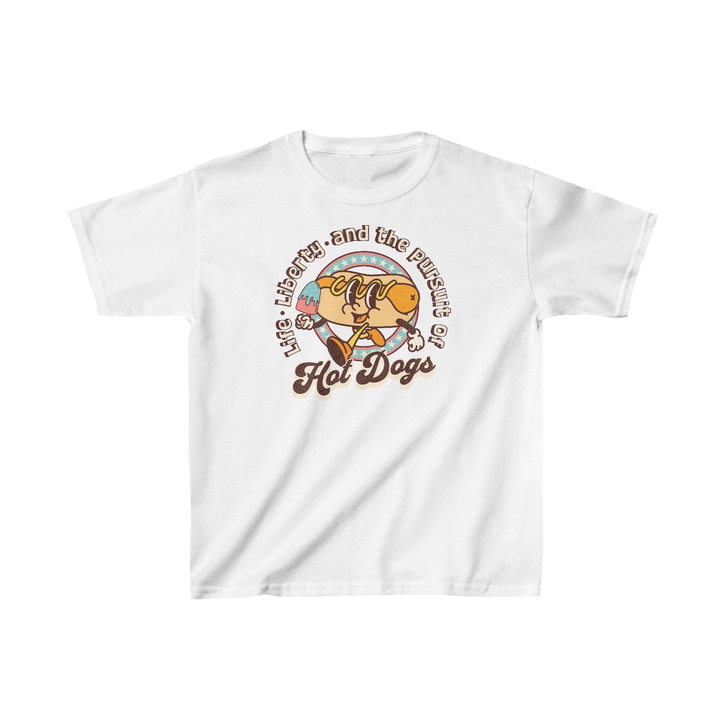 Life, Liberty, and the Pursuit of Hot Dogs - Kids Heavy Cotton™ Tee