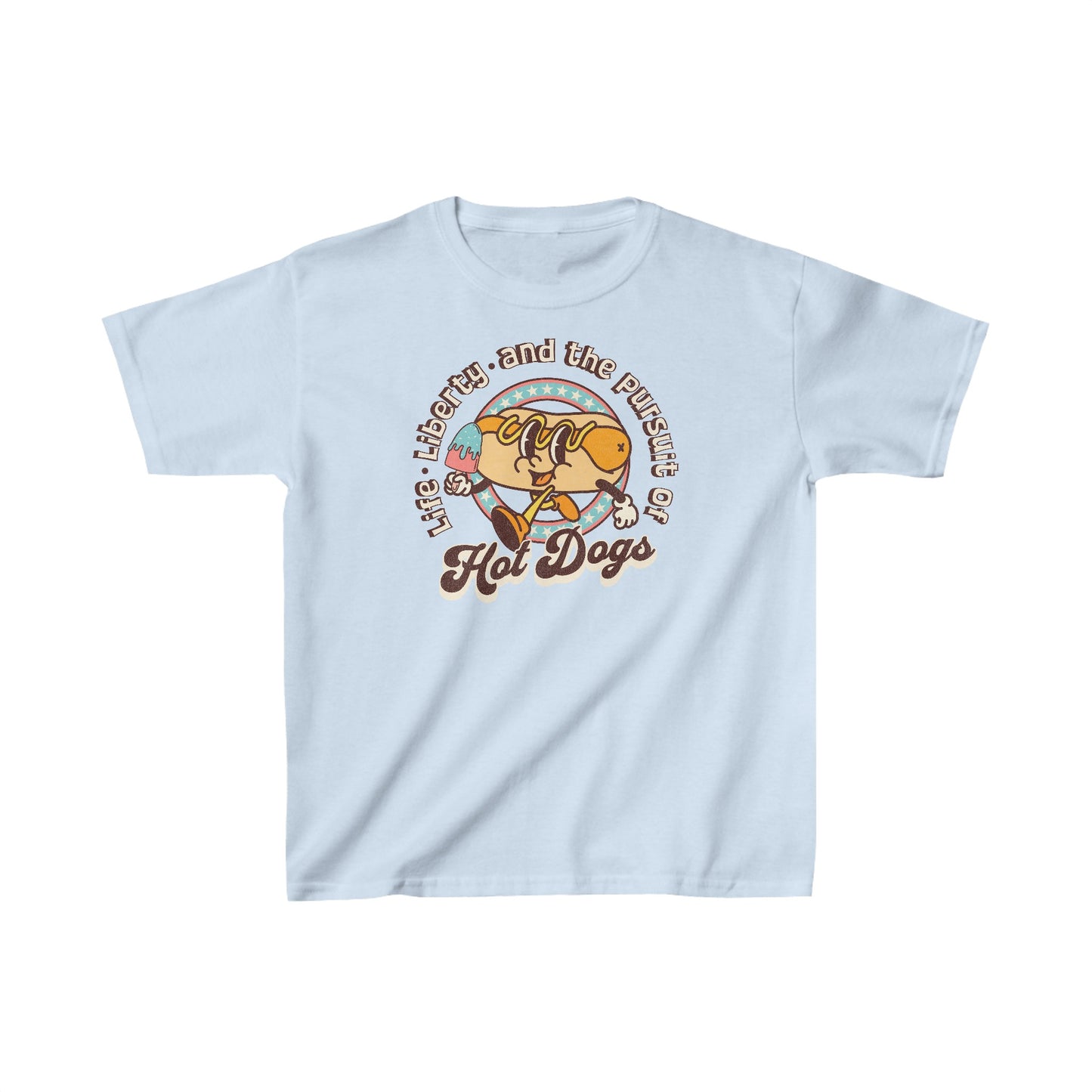 Life, Liberty, and the Pursuit of Hot Dogs - Kids Heavy Cotton™ Tee