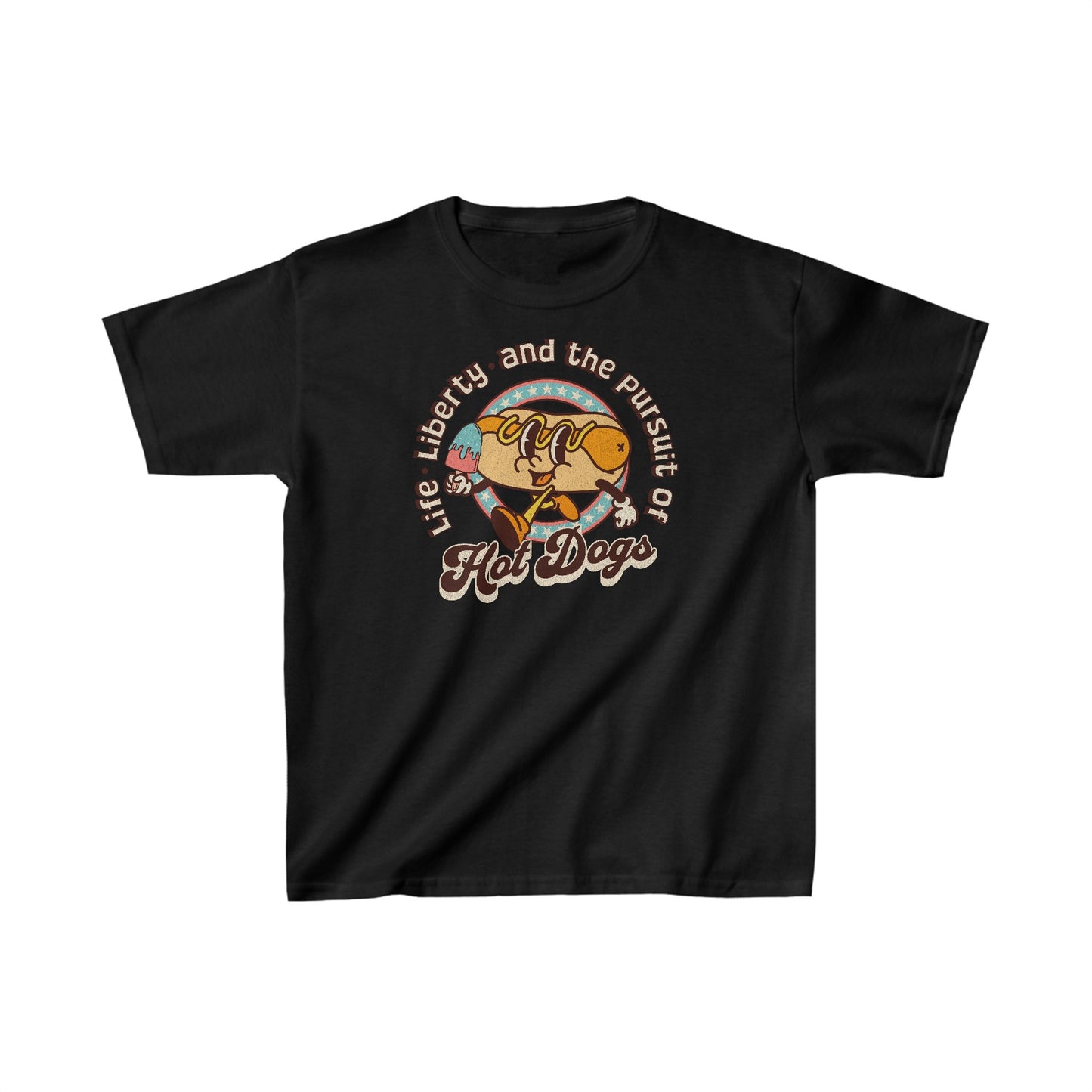 Life, Liberty, and the Pursuit of Hot Dogs - Kids Heavy Cotton™ Tee