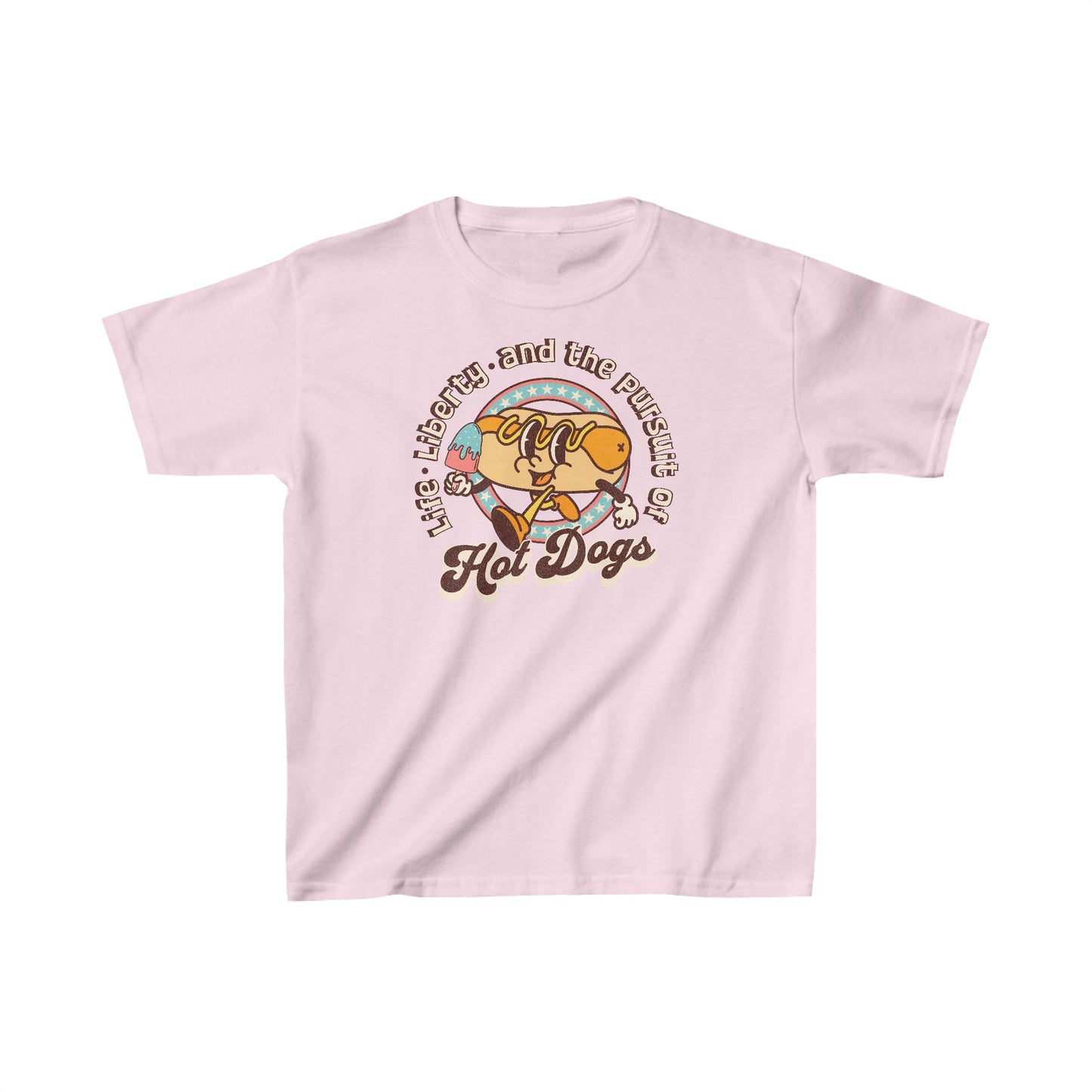 Life, Liberty, and the Pursuit of Hot Dogs - Kids Heavy Cotton™ Tee