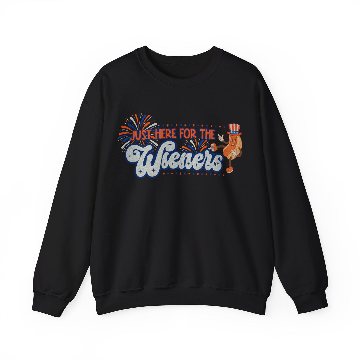 Just Here for the Wieners - Unisex Heavy Blend™ Crewneck Sweatshirt