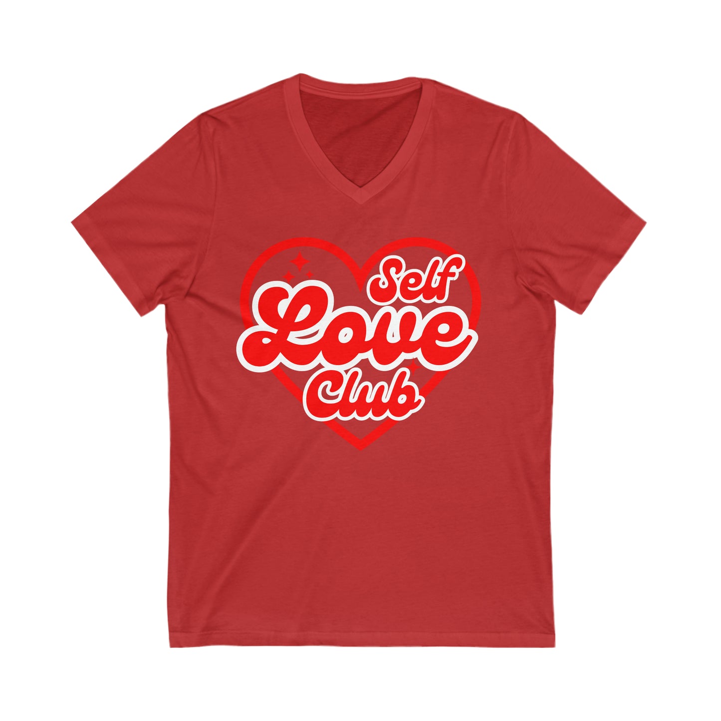 Self Love Club - Unisex Jersey Short Sleeve V-Neck Tee