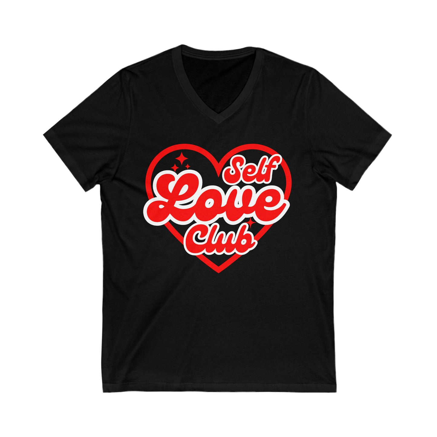 Self Love Club - Unisex Jersey Short Sleeve V-Neck Tee