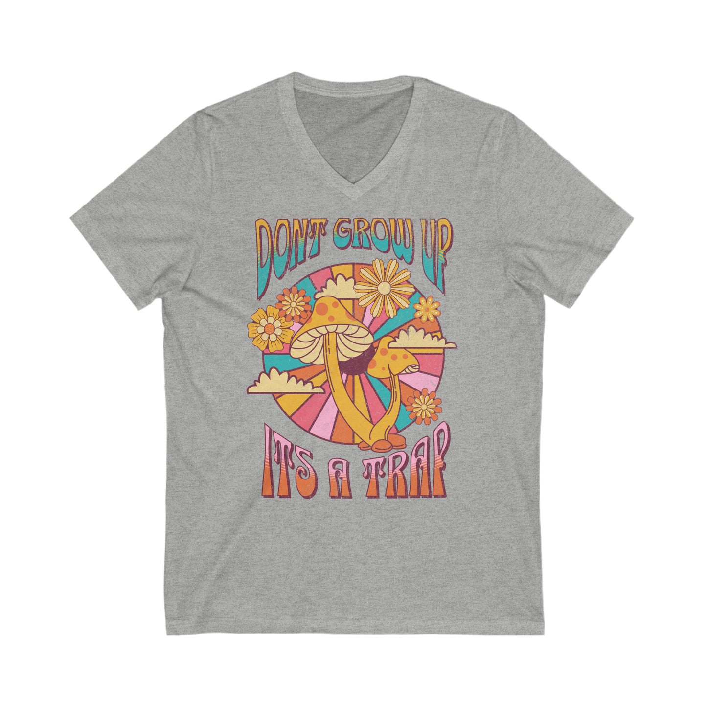 Don’t Grow Up, It’s a Trap - Unisex Jersey Short Sleeve V-Neck Tee