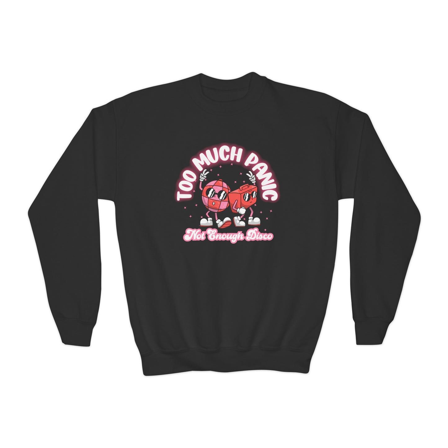 Too Much Panic, Not Enough Disco - Youth Crewneck Sweatshirt